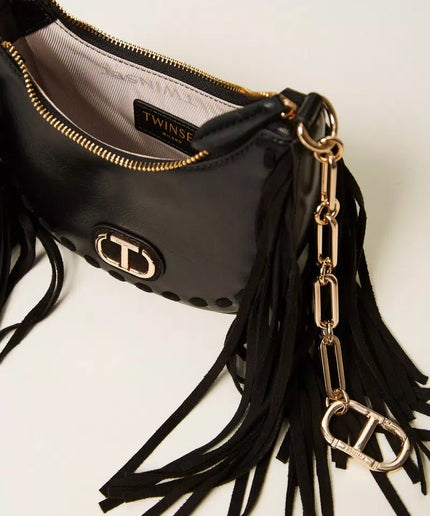 Borsa hobo mini 'Melrose' con frange - Piedi Folli