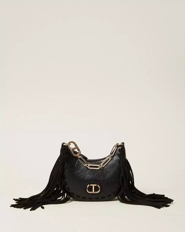 Borsa hobo mini 'Melrose' con frange - Piedi Folli