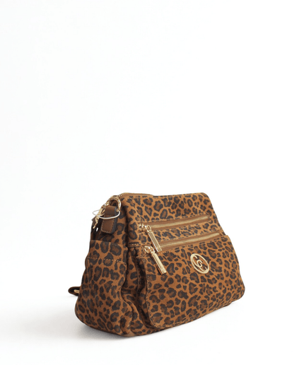 Borsa in pelle con stampa animalier - Piedi Folli