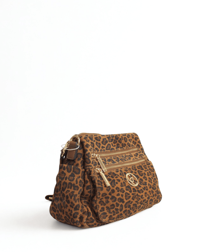 Borsa in pelle con stampa animalier - Piedi Folli