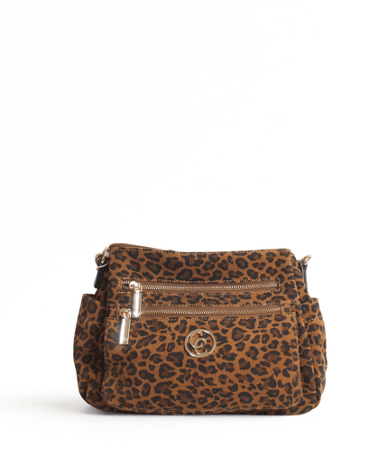 Borsa in pelle con stampa animalier - Piedi Folli