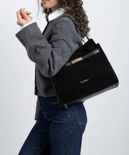 Borsa in pelle nero - Piedi Folli