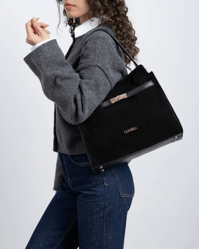 Borsa in pelle nero - Piedi Folli
