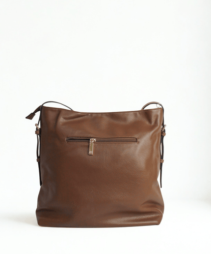 Borsa in pelle scamosciata leopardato camel - Piedi Folli