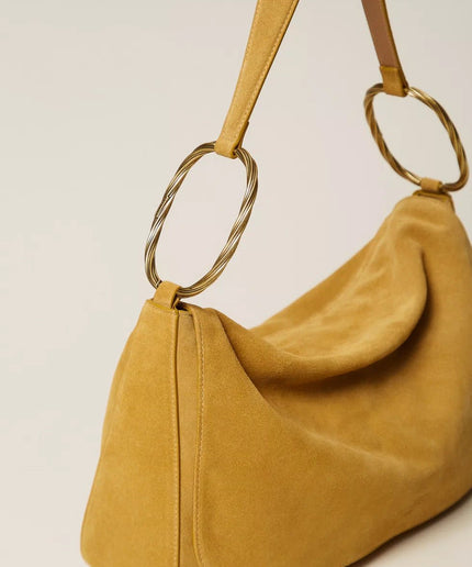 Borsa ‘Liliane’ grande in suede - Piedi Folli
