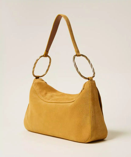 Borsa ‘Liliane’ grande in suede - Piedi Folli