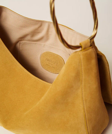 Borsa ‘Liliane’ grande in suede - Piedi Folli