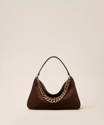 Borsa 'Liliane' media in suede - Piedi Folli