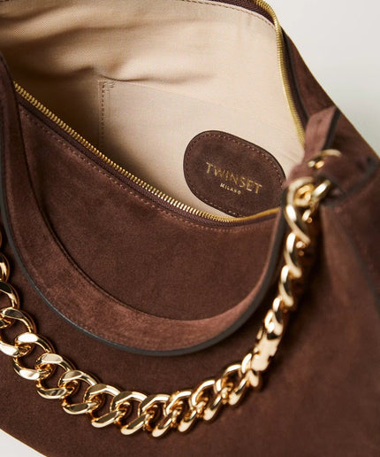 Borsa 'Liliane' media in suede - Piedi Folli