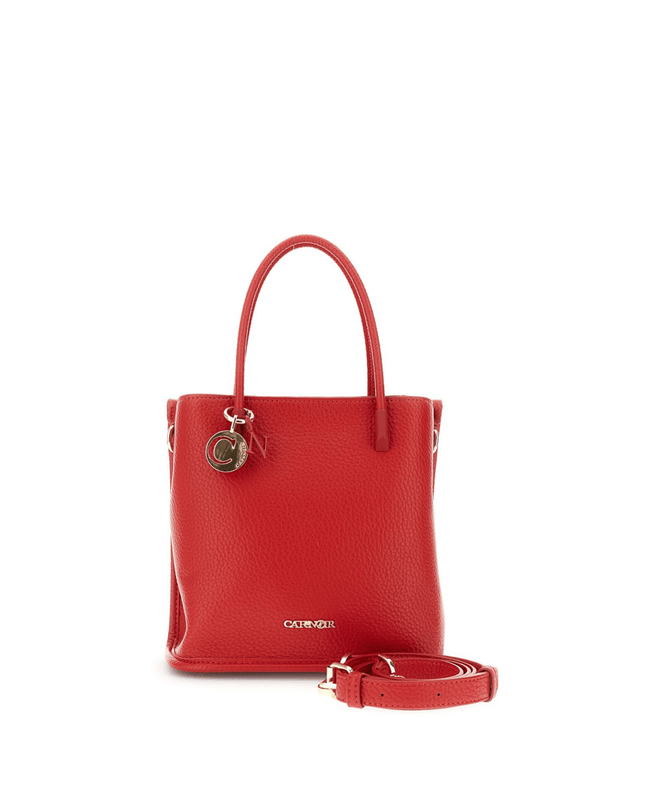 Borsa mini tote con dettaglio metallico rosso - Piedi Folli