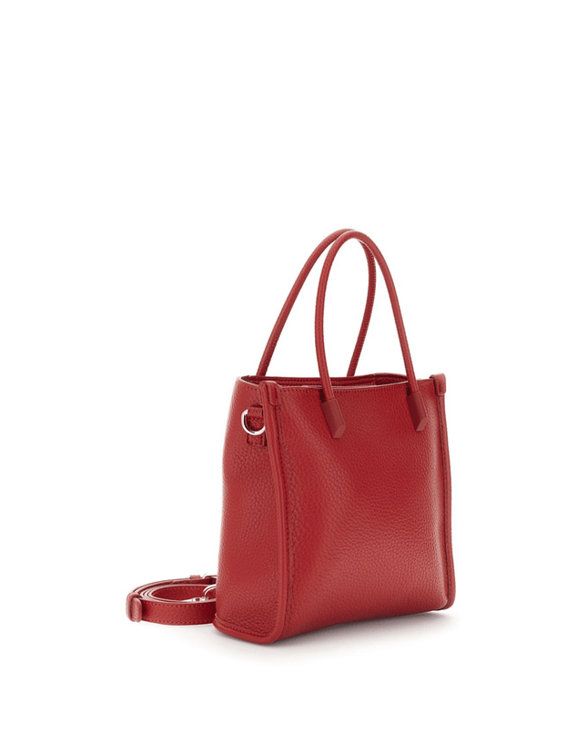 Borsa mini tote con dettaglio metallico rosso - Piedi Folli