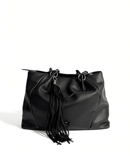 Borsa morbida con grana nera - Piedi Folli