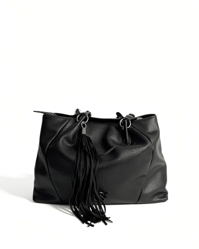 Borsa morbida con grana nera - Piedi Folli