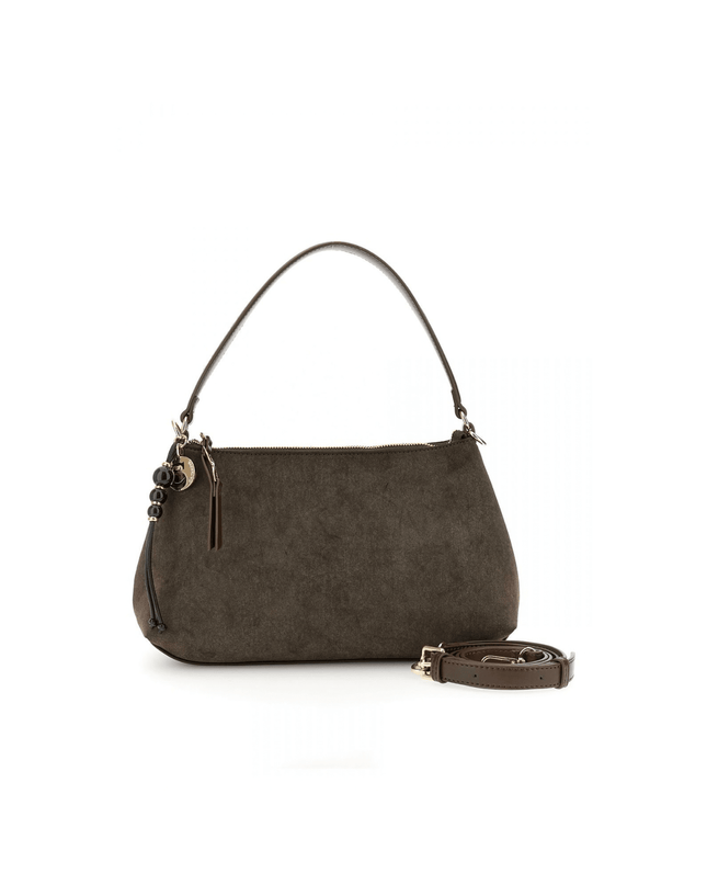 Borsa sacca in microfibra effetto suede con rifiniture effetto pelle - Piedi Folli