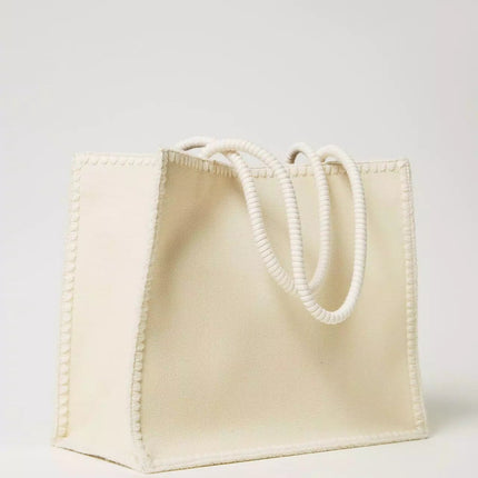Borsa shopper ‘Bohémienne’ con ricamo - Piedi Folli
