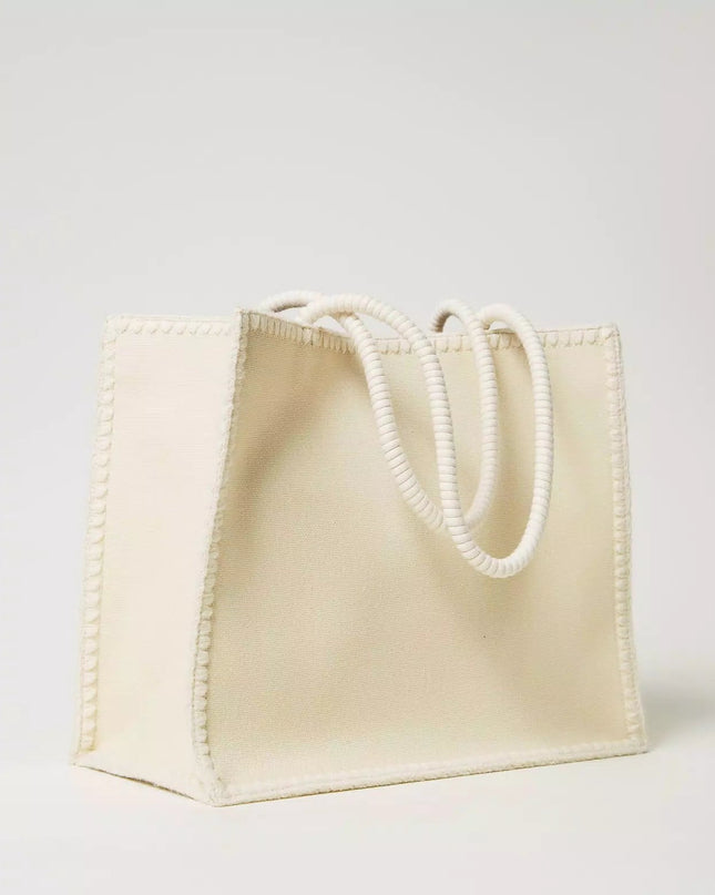 Borsa shopper ‘Bohémienne’ con ricamo - Piedi Folli