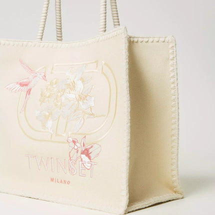 Borsa shopper ‘Bohémienne’ con ricamo - Piedi Folli