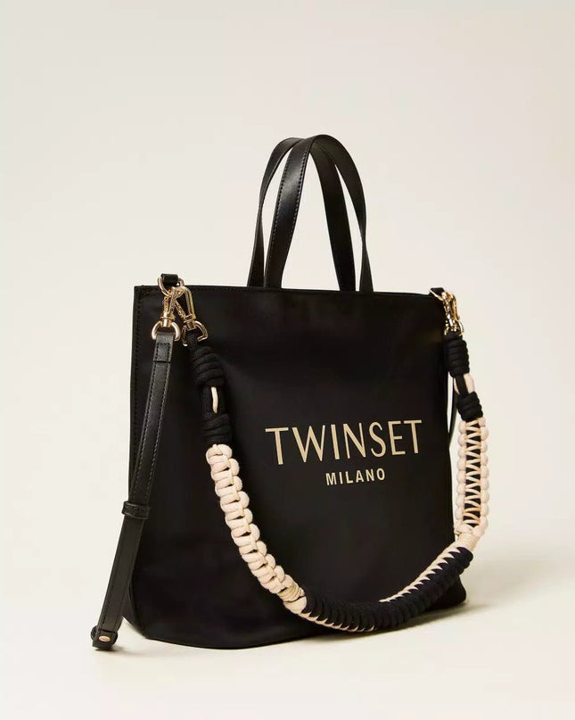 Borsa shopper con logo - Piedi Folli