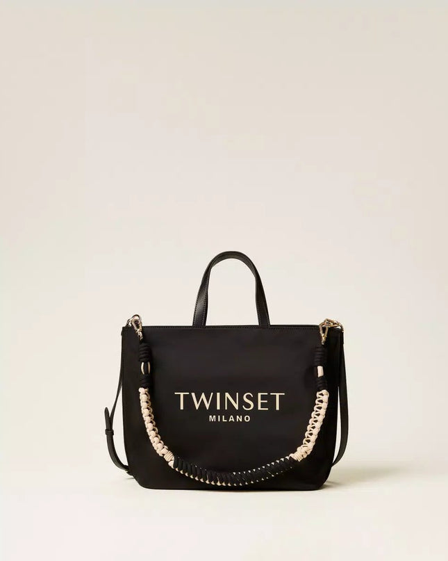 Borsa shopper con logo - Piedi Folli