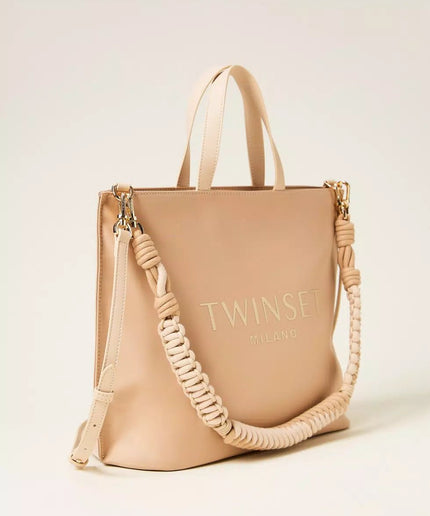 Borsa shopper con logo - Piedi Folli