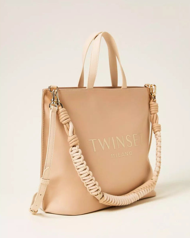 Borsa shopper con logo - Piedi Folli