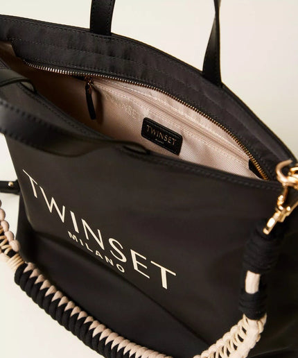 Borsa shopper con logo - Piedi Folli