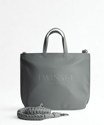 Borsa shopper con logo - Piedi Folli