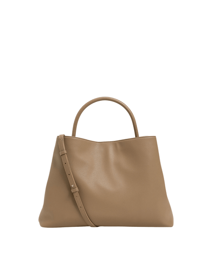 Borsa shopper con tasca e lock Oval T - Piedi Folli