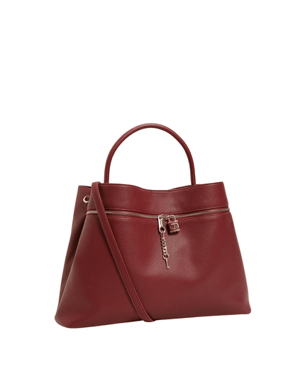 Borsa shopper con tasca e lock Oval T - Piedi Folli