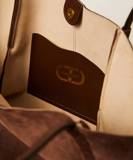 Borsa shopper in suede con nodi - Piedi Folli