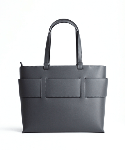 Borsa shopper media cono monogram tono su tono chill steel - Piedi Folli