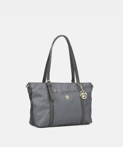 Borsa shopping cloud in tessuto logato - Piedi Folli