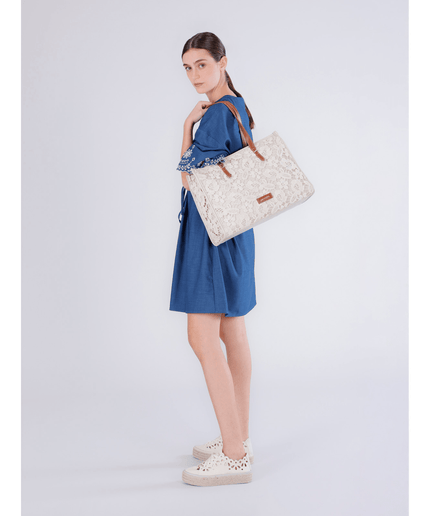 Borsa shopping grande in macrame' - Piedi Folli