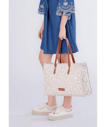 Borsa shopping grande in macrame' - Piedi Folli
