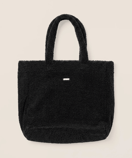 Borsa Tote in Pelliccia Sherpa nero - Piedi Folli