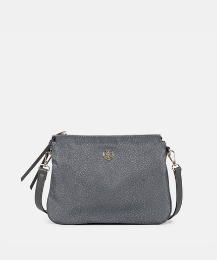 Borsa Tracolla Donna Cloud a 3 scomparti In Tessuto Logato - Piedi Folli