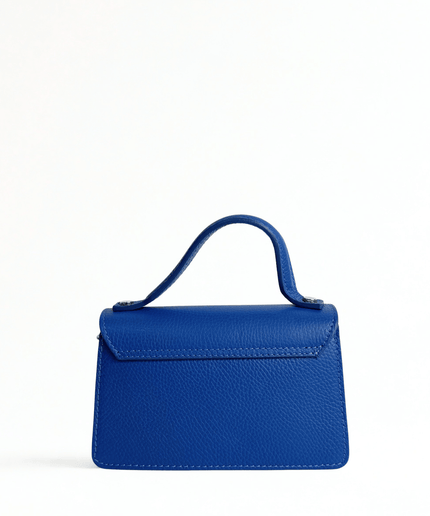 Borsetta blu in pelle - Piedi Folli