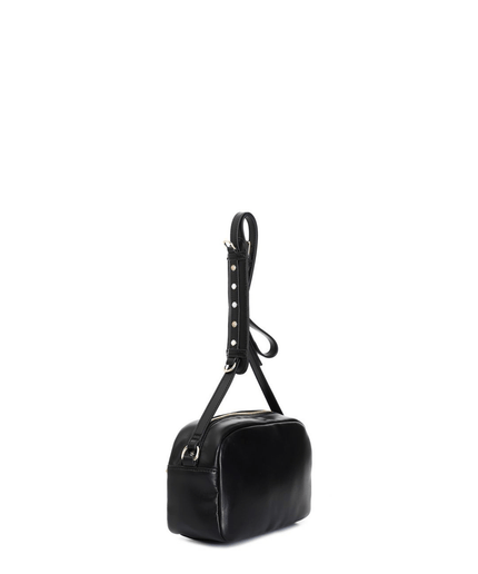 camera bag compatta con pietre cabochon, mini rivetti e spallaccio - Piedi Folli