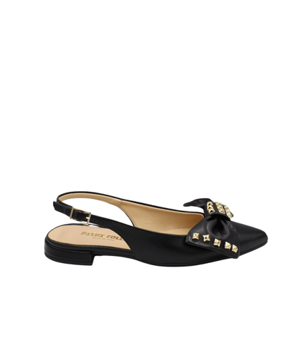 Chanel bassa nero con fiocco - Piedi Folli