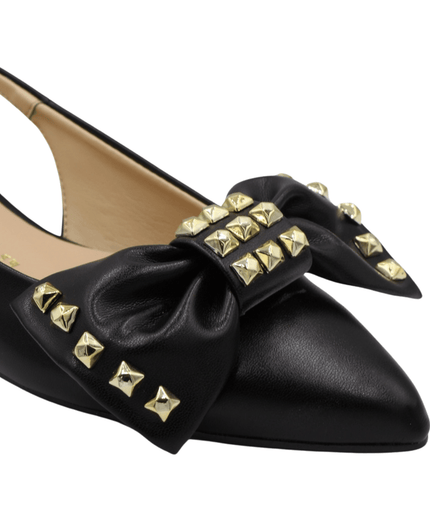 Chanel bassa nero con fiocco - Piedi Folli