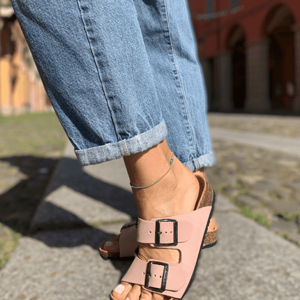 Ciabatta 11 THESIS R I VIBRAM NABUK ROSA - Piedi Folli
