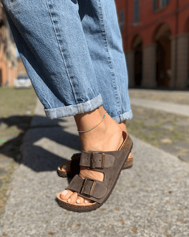 Ciabatta 11 THESIS R I VIBRAM NABUK T.MORO - Piedi Folli