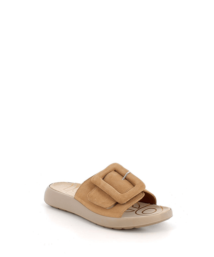 Ciabatta in pelle camel - Piedi Folli