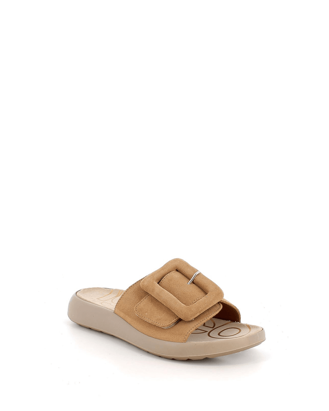 Ciabatta in pelle camel - Piedi Folli