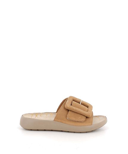 Ciabatta in pelle camel - Piedi Folli