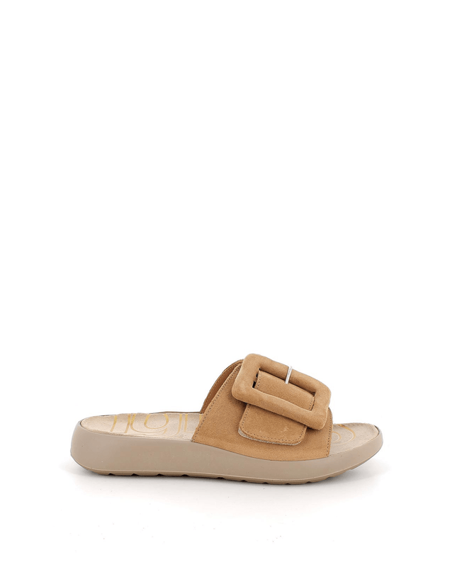 Ciabatta in pelle camel - Piedi Folli