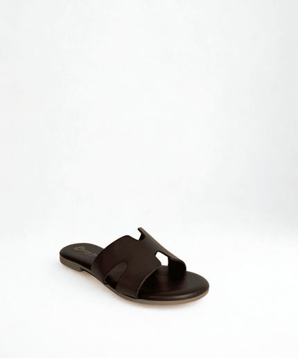 Ciabatta in pelle marrone - Piedi Folli