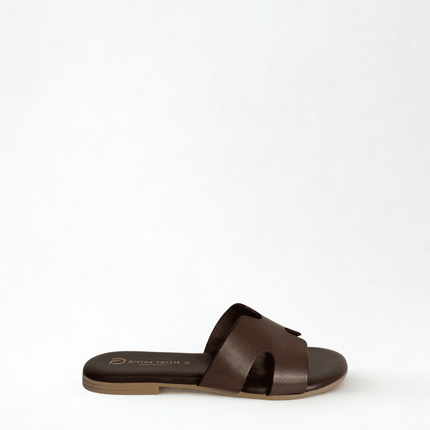 Ciabatta in pelle marrone - Piedi Folli