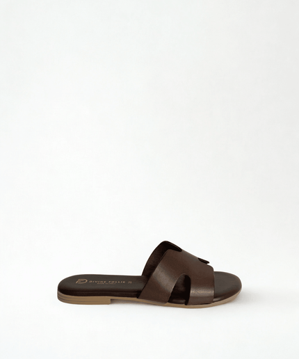 Ciabatta in pelle marrone - Piedi Folli