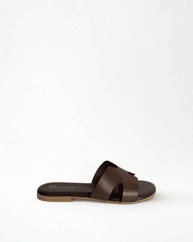 Ciabatta in pelle marrone - Piedi Folli